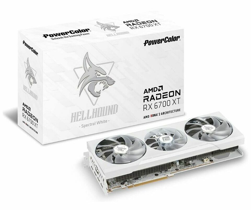 PowerColor Hellhound Spectral White AMD Radeon RX 6700 XT